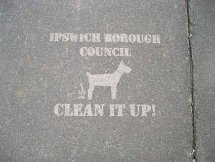 Ipswich Historic Lettering: pavement clean up 2
