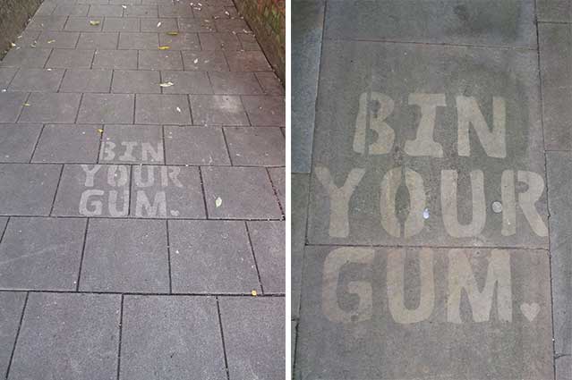 Ipswich Historic Lettering: pavement clean up 3