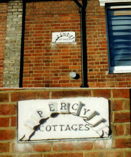 Ipswich Historic Lettering: Percy Cottages