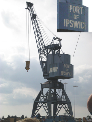 Ipswich Historic Lettering: Port of Ipswich crane