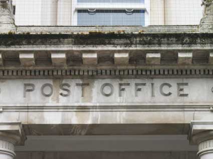 Ipswich Historic Lettering: Post Office front 1