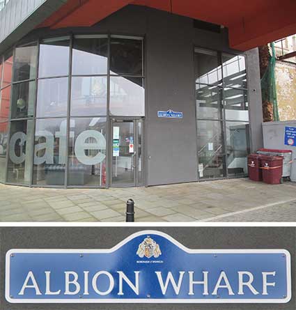 Ipswich Historic Lettering: Albion Wharf nameplate 1