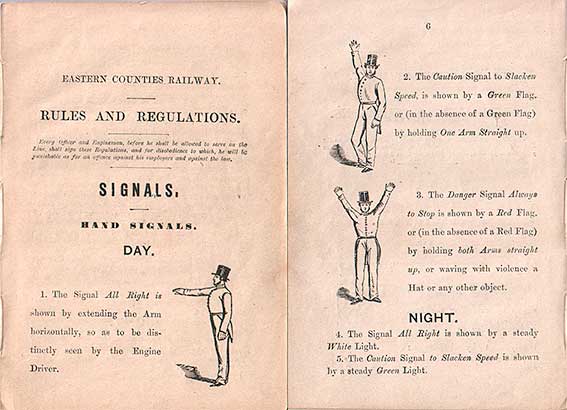 Ipswich Historic Lettering: Railway rule book signals