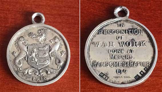 Ipswich Historic Lettering: Ransomes medal