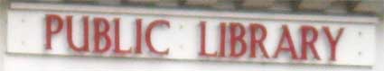 Ipswich Historic Lettering: Rosehill Library lettering