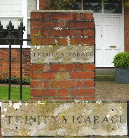 Ipswich Historic Lettering: Trinity Vicarage 2