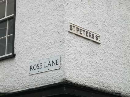 Ipswich Historic Lettering: Rose Lane sign