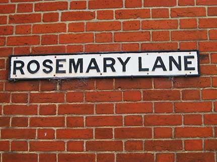 Ipswich Historic Lettering: Rosemary Lane