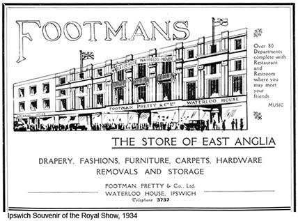 Ipswich Historic Lettering: Cornhill Footmans store