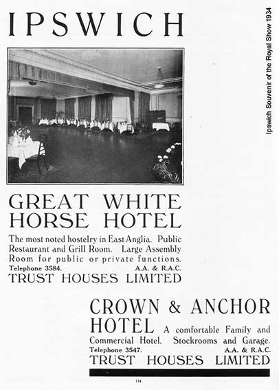 Ipswich Historic Lettering: Great White Horse 1934