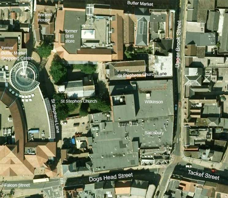 Ipswich Historic Lettering: Rush map aerial 2015