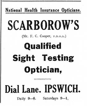 Ipswich Historic Lettering: Scarborow advertisement 1934