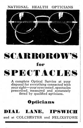 Ipswich Historic Lettering: Scarborow advert 1948