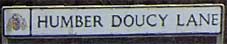 Ipswich Historic Lettering: Humber Doucy Lane nameplate