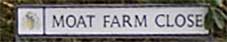 Ipswich Historic Lettering: Moat Farm Close sign small