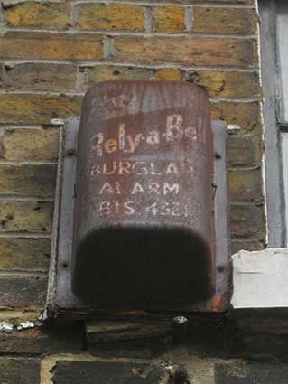 Ipswich Historic Lettering: St Albans shop alarm 2