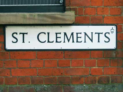 Ipswich Historic Lettering: St Clements nameplate 1