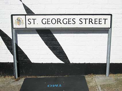 Ipswich Historic Lettering: St Georges St sign 3