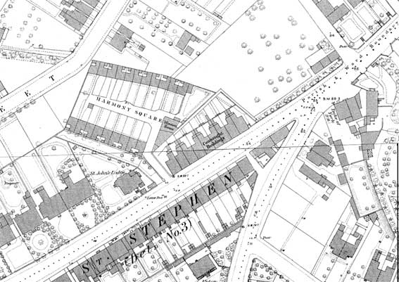 Ipswich Historic Lettering: St Johns Lodge map