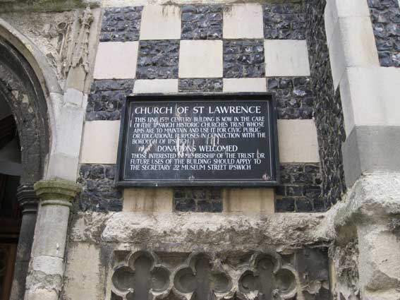 Ipswich Historic Lettering: St Lawrence 15
