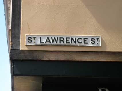 Ipswich Historic Lettering: St Lawrence St sign