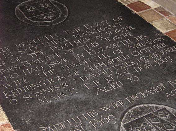 Ipswich Historic Lettering: St Peters Church Ledger slab 2