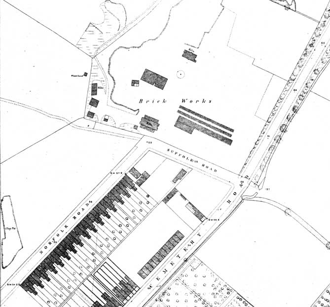 Ipswich Historic Lettering: Suffolk Rd brickworks map
