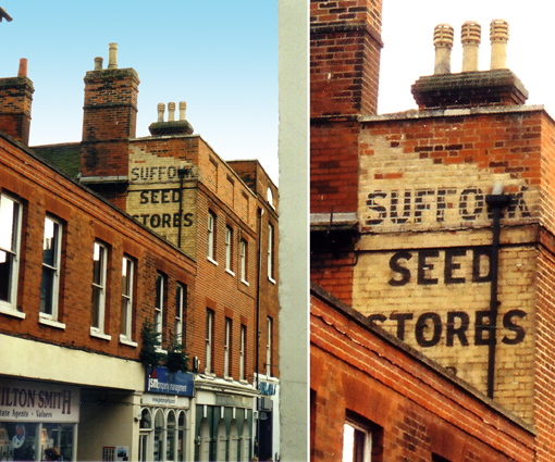 Ipswich Historic Lettering: Woodbridge Suffolk Seed Stores