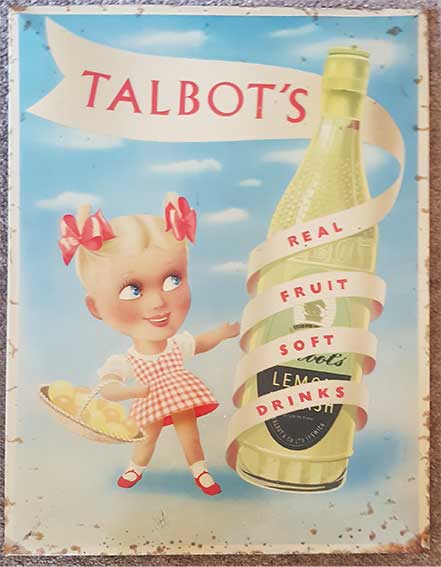 Ipswich Historic Lettering: Talbot's drinks advertisement