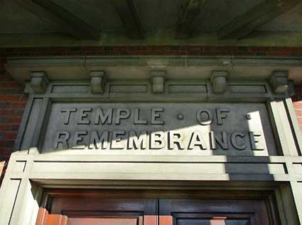 Ipswich Historic Lettering: Temple of Remembrance 2