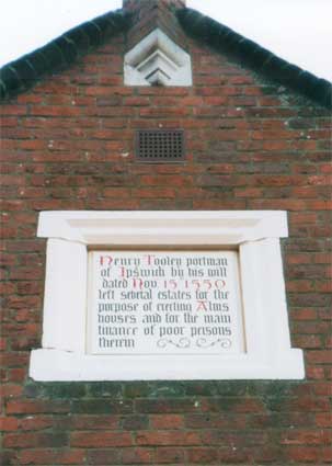 Ipswich Historic Lettering: Tooleys almshouses 2