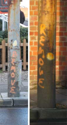 Ipswich Historic Lettering: Tram poles 8