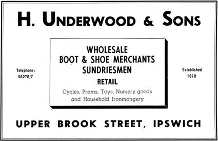 Ipswich Historic Lettering: Underwoods ad