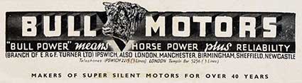 Ipswich Historic Lettering: Bull Motors, Foxhall Road advert