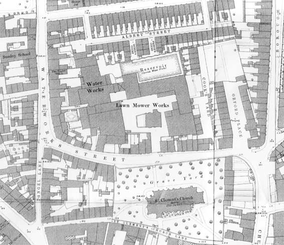 Ipswich Historic Lettering: Water Works map