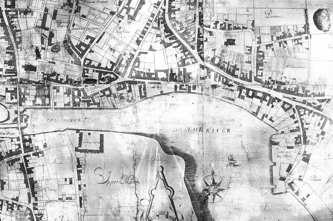 Ipswich Historic Lettering: Wet Dock map 1674