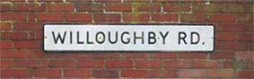 Ipswich Historic Lettering: Willoughby Road street sign