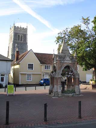 Ipswich Historic Lettering: Woodbridge Market Hill pump